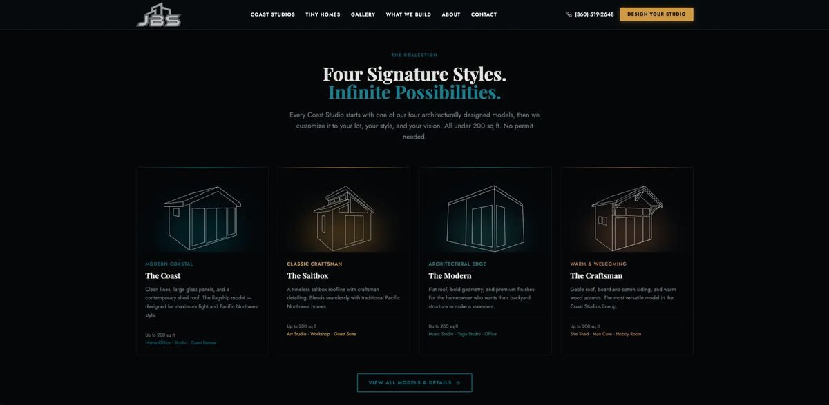 JBS Built - Coast Studios signature models section